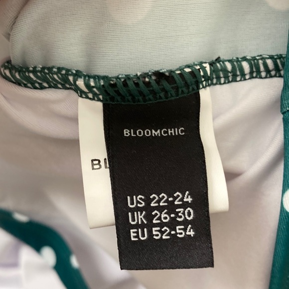 BloomChic Green Polka Dot Swimsuit Sz 22-24 NWT - Picture 6 of 6